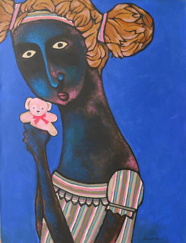 girl with a teddy bear 